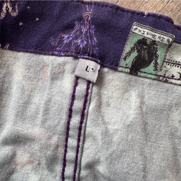 Jambats Elemental Mystical Purple Overalls with Moon, Crystals, Mushroom Print - Picture 10 of 12